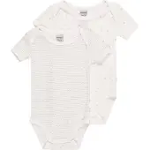 Schiesser Rompertje/body ' Original Classics ' grijs / wit