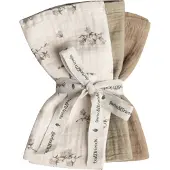 Garbo&Friends Bluebell Muslin Spuugdoekjes Pak Van 3 40x40 Cm - Kinderdekens Katoenen Mousseline Beige - GF213022-1600-341GL