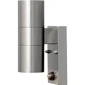 Konstsmide Modena 7542-000 Buitenlamp met bewegingsmelder (wand) Halogeen GU10 70 W RVS