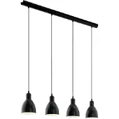 Eglo Priddy Hanglamp - E27 - 97,5 cm - Zwart/Wit
