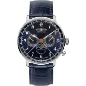 Zeppelin Analoog horloge 'LZ129 Hindenburg' nachtblauw / bruin / zilver