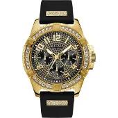 GUESS Analoog horloge 'Frontier' goud / zwart