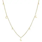 Elli Ketting 'Halbmond, Sterne' goud