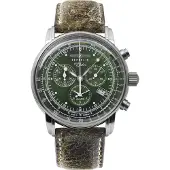 Zeppelin Analoog horloge '100 Jahre Zeppelin' olijfgroen / donkergroen / zilver / wit