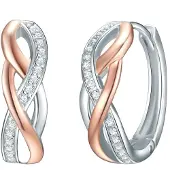 Rafaela Donata Oorbellen rose-goud / zilver / transparant