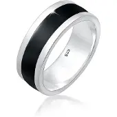 KUZZOI Ring zwart / zilver