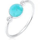 Elli Ring turquoise / zilver