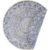 Home Collection Vloerkleed Lilja | kunstvezel blauw 140x140 cm vloerkleden | NADUVI