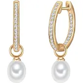 Valero Pearls Oorbellen goud / transparant / parelwit