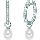 Valero Pearls Oorbellen zilver / parelwit