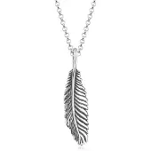KUZZOI Ketting 'Feder' zilver