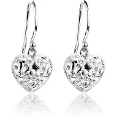 Nenalina Oorbellen 'Heart' zilver