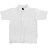 Sols Kinder Unisex Zomer II Pique Polo Shirt (Wit)