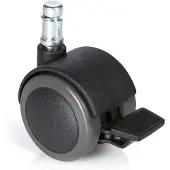 Hjh OFFICE 5x ROLO STOP 10mm/50mm Harde bodem - Bureaustoelwielen Zwart