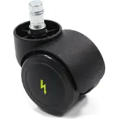 Hjh OFFICE 5x ROLO ESD 10mm/50mm Harde bodem - Bureaustoelwielen Zwart