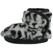 Apollo slofjes met imitatiebont beige/zwart Dierenprint - maat 18/19