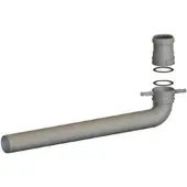 Burgerhout Miniflex, enkelwandig rookgas, koppelstuk, kunststof, steekeind 60mm, klikbevestiging 60mm, grijs RAL7040