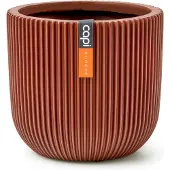 Capi Europe - Bloempot bol Groove Colours - 9x8 - Merlot rood - Opening Ø7 - Bloempot voor binnen - 5 jaar garantie - BGVMR139
