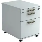Hjh OFFICE PRO SIGNA AC20 SG - Rolcontainer Grijs Hout met ophangsysteem Greeplijst kunststof