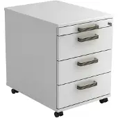 Hjh OFFICE PRO SIGNA AC30 SG - Rolcontainer Wit Hout met 3 lades Greeplijst kunststof