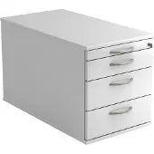 Hjh OFFICE PRO SIGNA TC30 BM - Rolcontainer Wit Hout met 3 lades Metalen handgreep