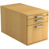 Hjh OFFICE PRO SIGNA TC20 CE - Rolcontainer Beuken Hout met ophangsysteem Chrome metaal handgreep