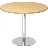 Hjh OFFICE PRO BISTRO F100R C - Systeem conferentietafel Esdoorn Chroom Ø 100
