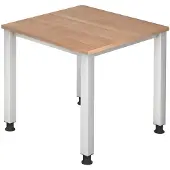 Hjh OFFICE PRO QUEO 8 S - Walnoot 80 x 80 Tafelhoogte I In hoogte verstelbaar