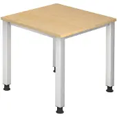 Hjh OFFICE PRO QUEO 8 S - Esdoorn 80 x 80 Tafelhoogte I In hoogte verstelbaar