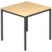 Hjh OFFICE PRO DORAN DR08 D - Esdoorn 80 x 80 met ronde buis / Zwart