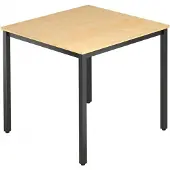 Hjh OFFICE PRO DORAN DQ08 D - Esdoorn 80 x 80 met vierkante buis / Zwart