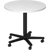 Hjh OFFICE PRO BISTRO 80R D - Systeem conferentietafel Wit Zwart Ø 80