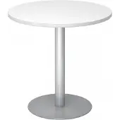 Hjh OFFICE PRO BISTRO F80R S - Systeem conferentietafel Wit Zilver Ø 80