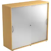 Hjh OFFICE PRO BETA 1753S - Beuken/Zilver Hoogte van de map | 3 OH Schuifwandkast Metalen handgreep