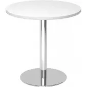 Hjh OFFICE PRO BISTRO F80R C - Systeem conferentietafel Wit Chroom Ø 80