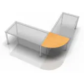 Hjh OFFICE PRO XBE91 S - Hoek rond 80 x 80 Beuken