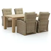 Intenso furniture + 10% kassakorting | Intenso Mazzano/ROUGH-X 200cm lounge-dining tuinset 5-delig verstelbaar