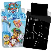 Javoli Dekbedovertrek Glow in the dark pup's140x200 cm