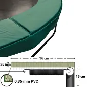 Magic Jump Trampoline Rand Groen 360 - 366 cm