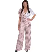 Forever Unique Roze-wit, elegant jumpsuit/broekpak - XS