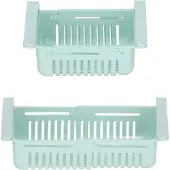 Springos Koelkast Organizer | Keuken Organizer | Lade Organizer | Verstelbaar | Mint