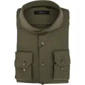 Desoto Luxury Tailored Fit Jersey overhemd Forrest Groen, Effen