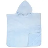 The One Towelling Baby Poncho Licht Blauw