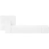 Formani Jan des Bouvrie Square JB100G deurkruk geveerd op rozet - wit