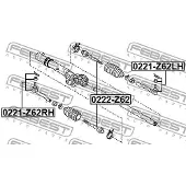 FEBEST 0222-Z62 Binnenste stuurkogel