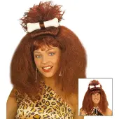Finidi Carnavalsartikelen Pruik, caveman / cavewoman met bot