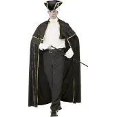 E-Carnavalskleding.nl Carnavalskleding Venetiaanse cape, fluweel-M/L