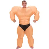 Vegaoo Opblaasbaar bodybuilderpak voor volwassenen - Verkleedkleding - One size