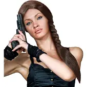 Widmann Pruik Lara Croft (bruin)