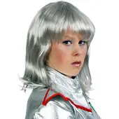 Scheepers Pruik space astronaut zilver